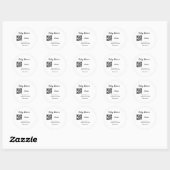 Eenvoudige baby shower website barcode QR voeg naa Ronde Sticker (Vel)