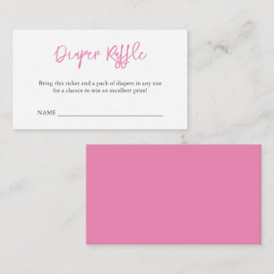 Eenvoudige Baby showers luier Raffle behuizing Informatiekaartje