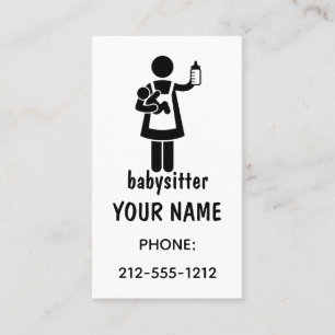 Eenvoudige babysitter Visitekaartjes