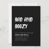 Eenvoudige Bad en Boozy Party uitnodiging (Voorkant)
