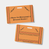 Eenvoudige badge (Voor- en achterkant)