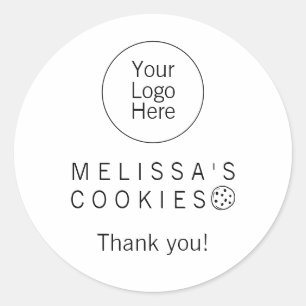 Eenvoudige Bakkerij Merk Klaar Bedankt Sticker