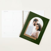 Eenvoudige balk | Modern Forest Green met foto Planner (Display)
