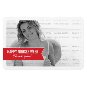 Eenvoudige banner zuster Week Fotomagneten   4 x 6 Magneet