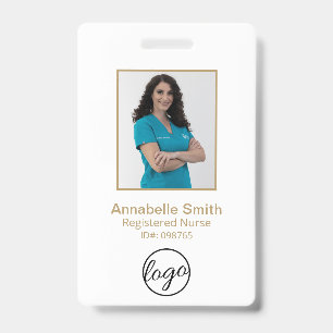 Eenvoudige barcode foto medewerker badge