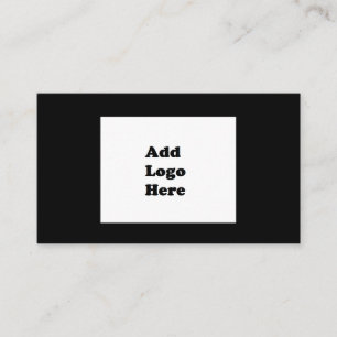 Eenvoudige Basic Black Business Logo Visitekaartje