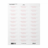 Eenvoudige Basic Blush Roze Elegant Script Girly C Etiket (Full Sheet)