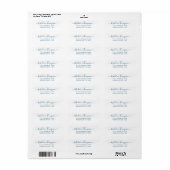 Eenvoudige basic marineblauw elegant script meisje etiket (Full Sheet)
