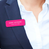 Eenvoudige Basis Roze Titel Veiligheidspin Magneti