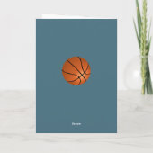 Eenvoudige Basketbal Bal Dank je Coach  Bedankkaart (Achterkant)