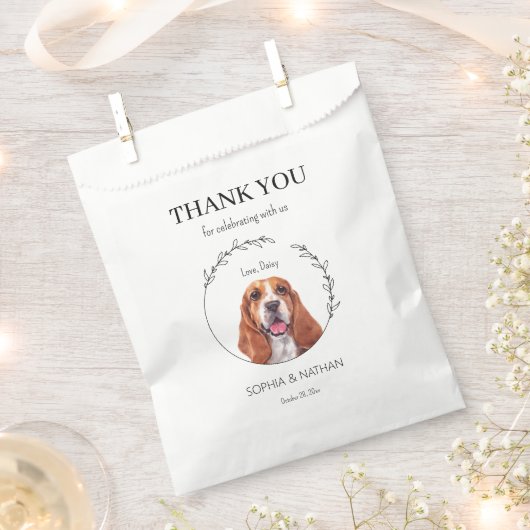 Eenvoudige Basset Hound Bruiloft Dank u Favor Bag Bedankzakje (Geknipt)