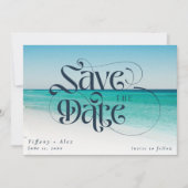 Eenvoudige batchbestemming bruiloft save the date (Voorkant)