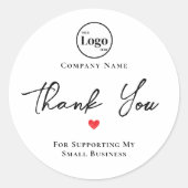 Eenvoudige Bedankje Label Ronde Sticker (Voorkant)
