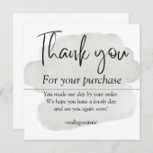 eenvoudige bedankkaart (Voorkant / Achterkant)