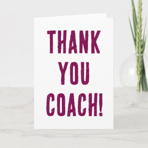 Eenvoudige bedankkaart voor je coach