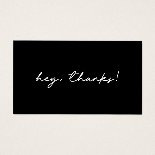 Eenvoudige Bedankt voor het invoegen van kortingen Visitekaartje (Voorkant)