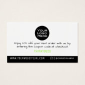 Eenvoudige Bedankt voor het invoegen van kortingen Visitekaartje (Achterkant)