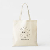 Eenvoudige Bedrijf Logo tekst website Aangepaste p Tote Bag (Achterkant)