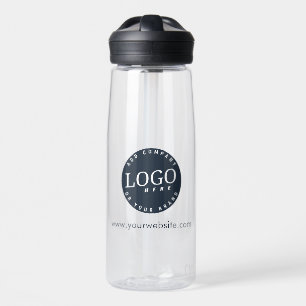 Eenvoudige bedrijfslogo en website promotionele sp waterfles
