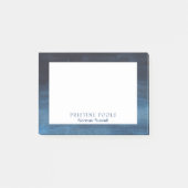 Eenvoudige bedrijfsnaam Navy Blue Modern Post-it® Notes (Voorkant)