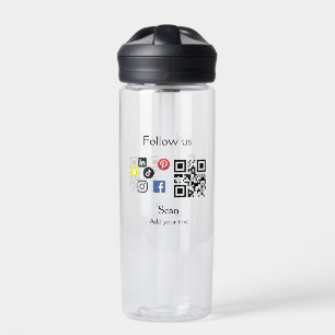 Eenvoudige bedrijfswebsite barcode QR-code Waterfles