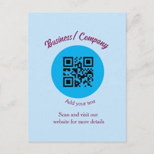 Eenvoudige bedrijfswebsite barcode QR naam toevoeg Briefkaart