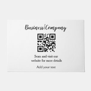 Eenvoudige bedrijfswebsite barcode QR voeg naam to Deurmat