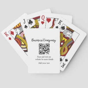 Eenvoudige bedrijfswebsite barcode QR voeg naam to Pokerkaarten