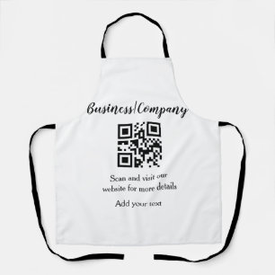 Eenvoudige bedrijfswebsite barcode QR voeg naam to Schort