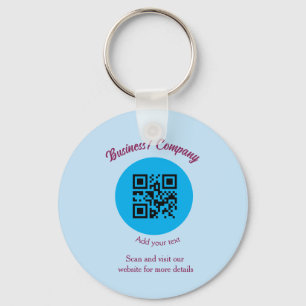 Eenvoudige bedrijfswebsite barcode QR voeg naam to Sleutelhanger