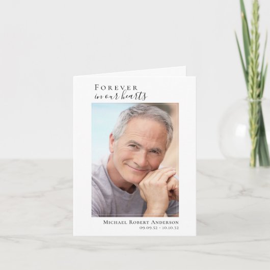 Eenvoudige begrafenisfoto Hartelijk dank | Sympath Bedankkaart (Voorkant)