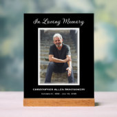 Eenvoudige begrafenisfoto Sympathy Memorial Acryl Bord (Neutraal)