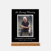 Eenvoudige begrafenisfoto Sympathy Memorial Acryl Bord (Voorkant)