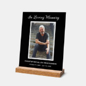 Eenvoudige begrafenisfoto Sympathy Memorial Acryl Bord (Hoek)