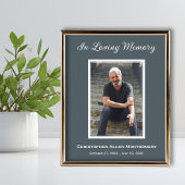 Eenvoudige begrafenisfoto Sympathy Memorial Poster