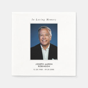 Eenvoudige begrafenisfoto Sympathy Memorial Servet