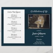 Eenvoudige begroting voor het begrafenisprogramma (Voorkant)