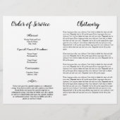 Eenvoudige begroting voor het begrafenisprogramma (Achterkant)