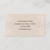 Eenvoudige Beige Bruin Eenvoudige Elegante Textuur Visitekaartje (Achterkant)