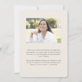 Eenvoudige beige, esthetische gebogen foto's afstu aankondiging (Achterkant)