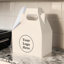 Eenvoudige beige minimalist bedankdoosjes