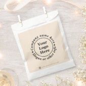 Eenvoudige beige minimalist bedankzakje (Geknipt)