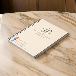 Eenvoudige beige minimalist notitieboek