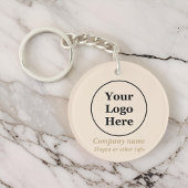 Eenvoudige beige minimalist sleutelhanger
