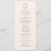 Eenvoudige beige, moderne initialen volgorde van s programma (Voorkant)