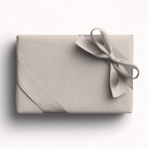 Eenvoudige beige visgraat tweed neutrale vakantie cadeaupapier