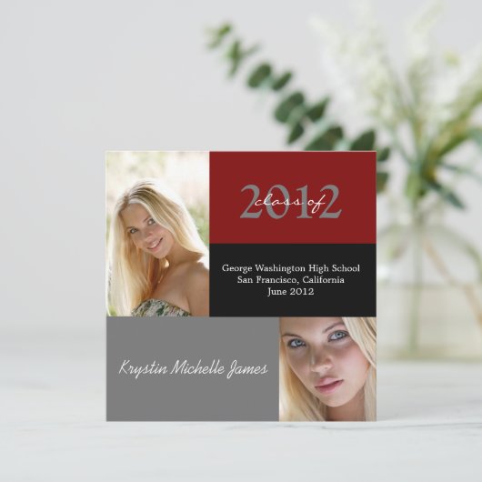 Eenvoudige bekendmaking van Afstuderen Aankondiging (Staand voorkant)