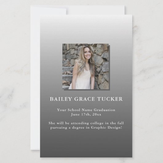 Eenvoudige bekendmaking van het AFSTUDEERDER Overl (Achterkant)