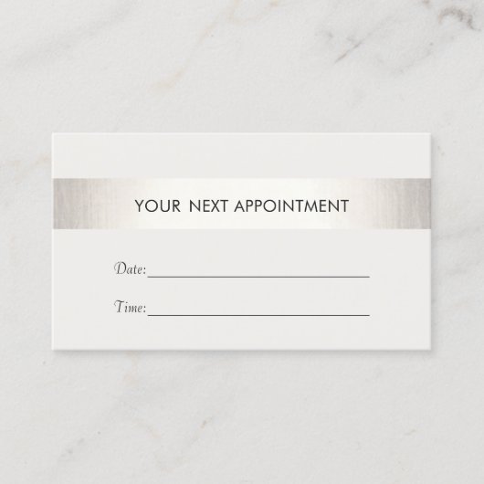 Eenvoudige benoeming van een gewone witte, moderne afsprakenkaartje (Voorkant)