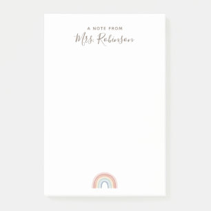 Eenvoudige beoordeling van de regenboogleraar post-it® notes